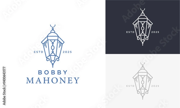 Fototapeta classic wall lamp vector logo