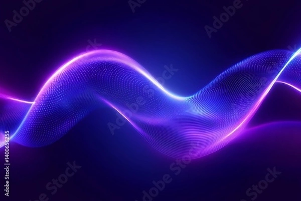 Obraz Generative AI illustration of colorful abstract background with pink and blue multicolored wavy surfaces