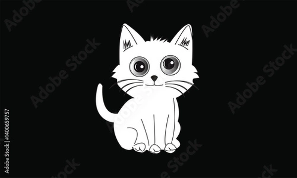 Obraz Cat emoji icon vector image.