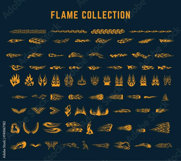 Fototapeta flame decoration collection
