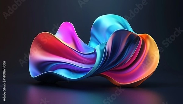 Obraz Abstract 3d render, background design, modern illustration