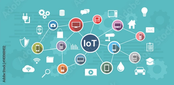 Fototapeta Internet of Things. IoT abstract concept.