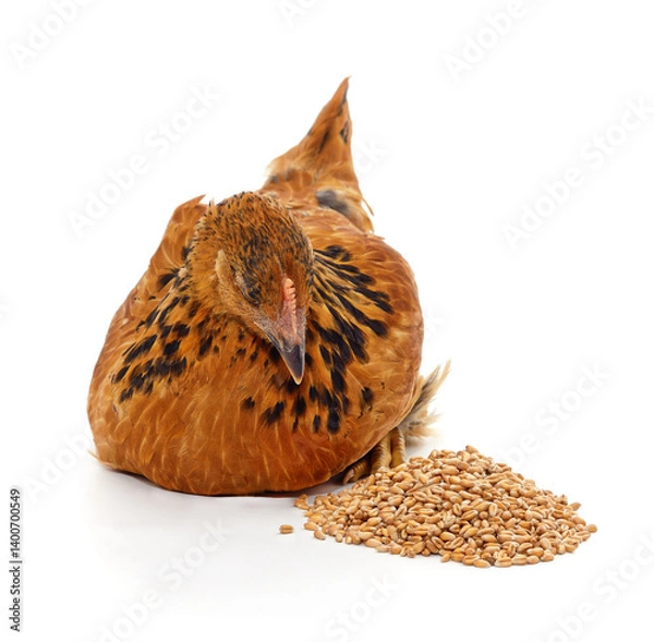 Obraz Chicken and wheat.