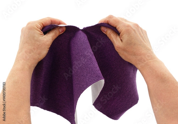 Obraz Hands tearing fabric.