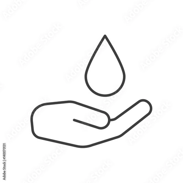 Obraz Washing hands linear icon