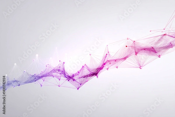 Obraz Modern Big Data Connectivity Waves in Urban Design