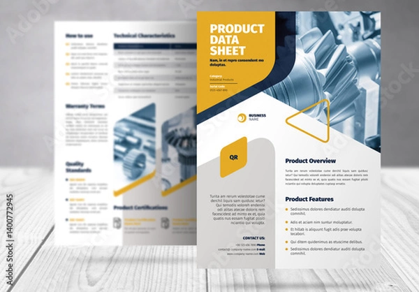 Fototapeta Product Specification Data Sheet Template 