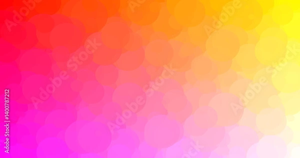 Fototapeta Abstract Colorful Bubbles Background: Pink, Orange, Yellow Gradient - Modern Design Texture for Web, Print, and Social Media