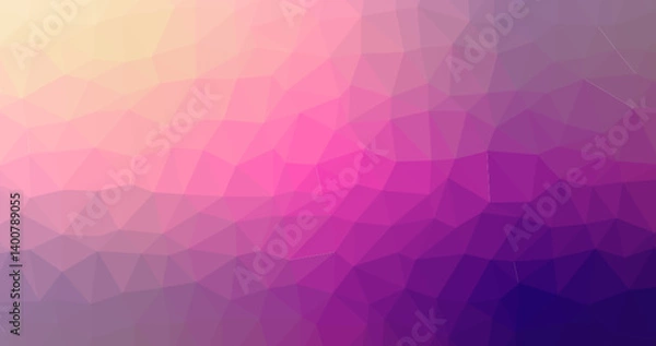Fototapeta Abstract Pink Purple Low Poly Geometric Background, Gradient Triangles, Modern Mosaic Pattern, Vector Illustration, Digital Wallpaper, Trendy Design, Creative Texture for Web, Print, Presentation, and