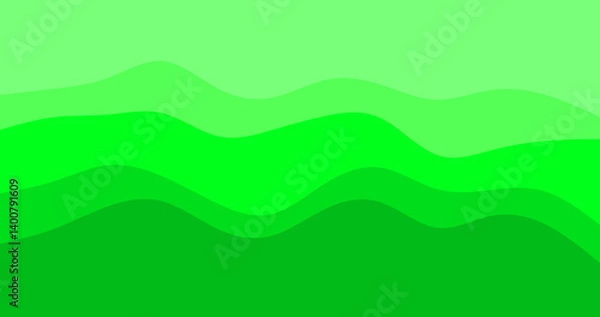 Fototapeta Abstract Green Wave Background: Modern Gradient Design for Web & Social Media