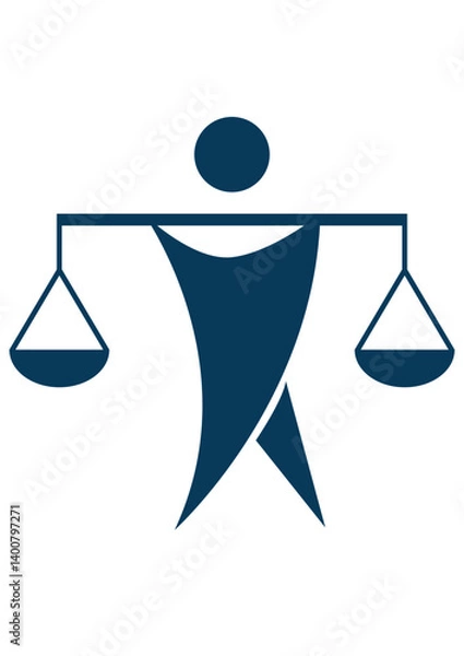 Obraz logo design with human scale theme v