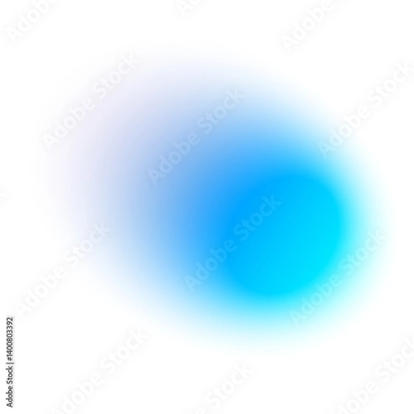 Fototapeta Abstract gradient background with soft blue and green hues, blurred fluid shapes, grainy watercolor texture, neon light mesh effect. Flat vector illustration isolated on white background.