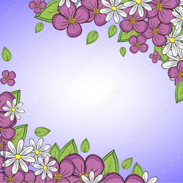 Obraz Cute  frame with flowers
