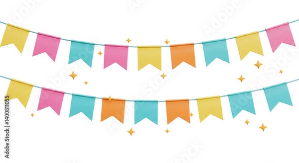 Obraz Isolated Bunting Flags