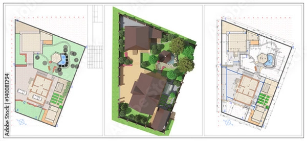 Obraz Plan działki ogrodowej