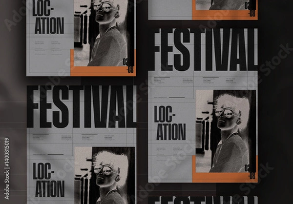 Fototapeta Retro Poster with Negative Style Image Effect