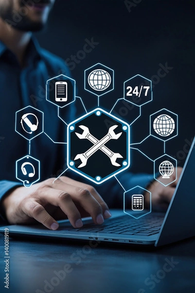 Obraz 24 7 Digital IT and Customer Support System