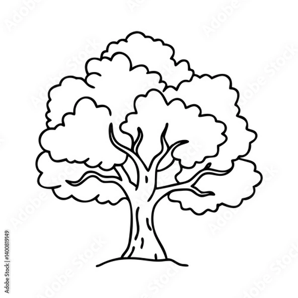 Fototapeta mahogany tree icon, mahogany tree vector illustration-simple illustration of mahogany tree, perfect for mahogany tree logos and icons