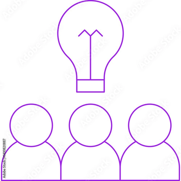 Obraz Sharing Ideas icon single vector illustration