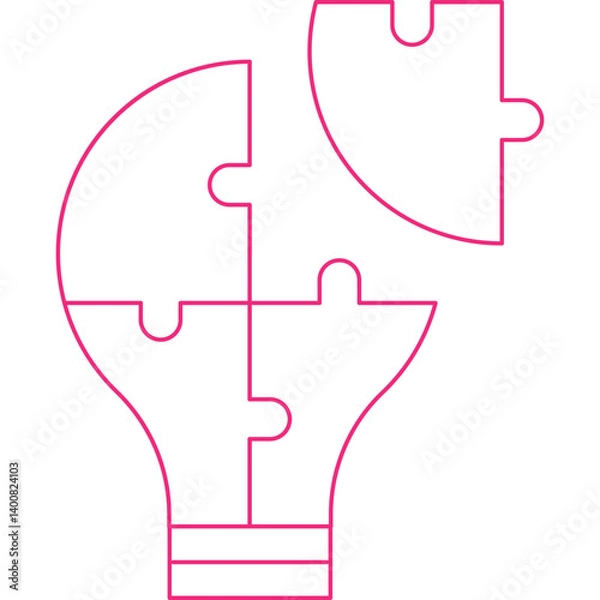 Fototapeta Problem Solving icon single vector illustration