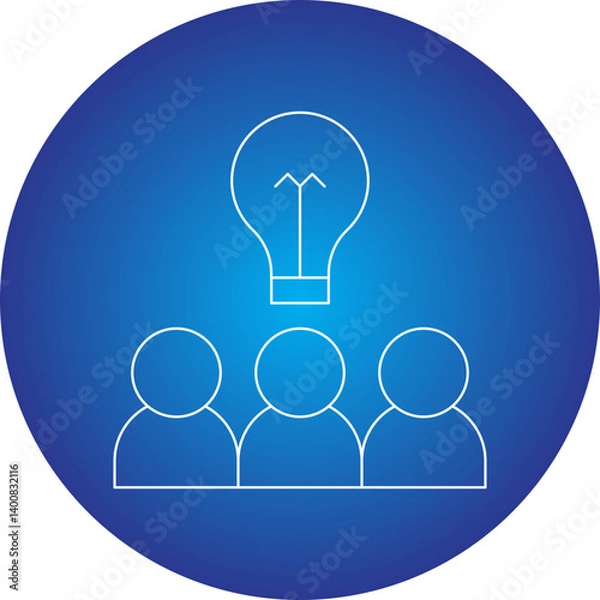 Fototapeta Sharing Ideas icon single vector illustration