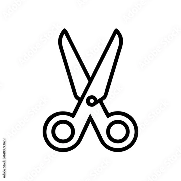 Obraz Scissors Icon for Creativity and Crafting Topics