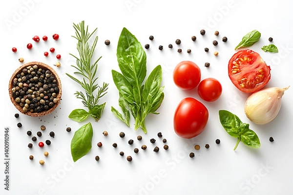 Obraz Various types of vegetables, such as carrots, broccoli, tomatoes, and spinach, provide many nutritional values and can be consumed raw, cooked, or roasted.


