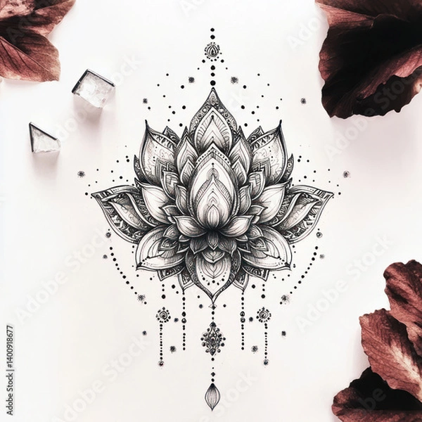 Obraz grunge floral background