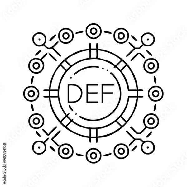 Fototapeta Decentralized Finance DEF System Network Technology Blockchain Cryptocurrency Digital Assets