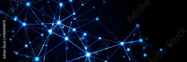 Fototapeta Network Constellation: A Visual Representation of Interconnected Nodes