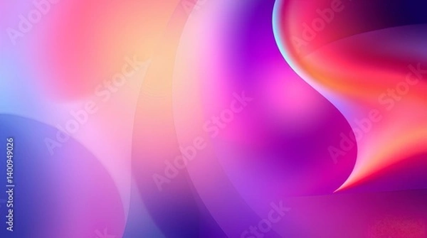 Fototapeta Fluid Forms: An Abstract Exploration of Color and Shape