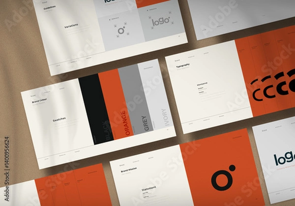Obraz Digital Brand Guidelines with Orange Accents