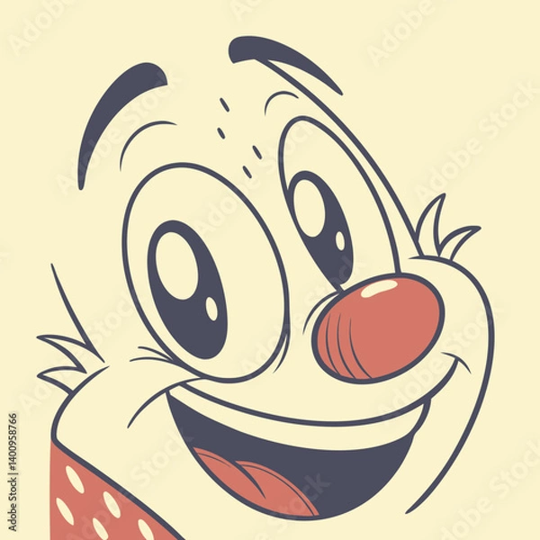 Obraz carton face smiling vector art design.