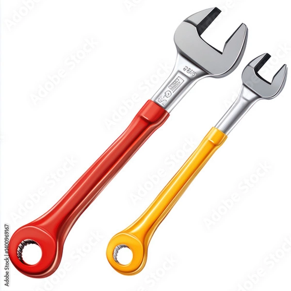 Fototapeta wrench and screwdriver
