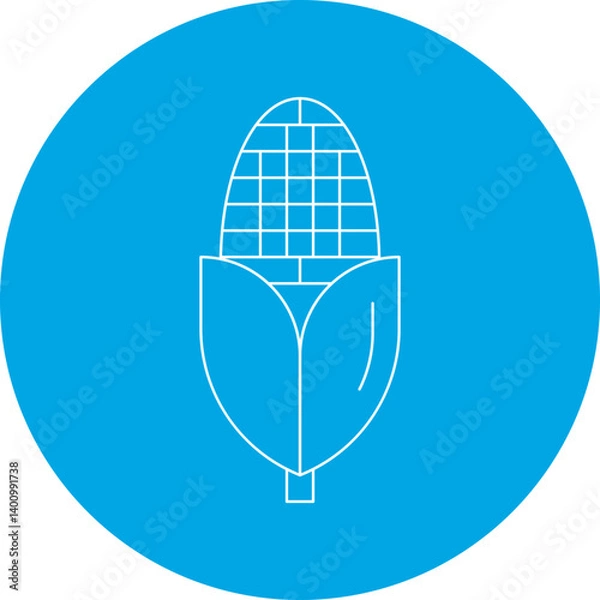 Fototapeta Corn icon single vector illustration