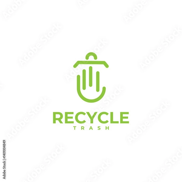 Obraz Recycle trash logo template illustration
