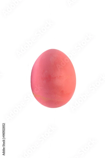 Obraz Brightly colored eggs for Easter isolated on white background.