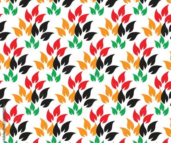 Obraz Seamless background of exotic floral , flower seamless pattern with flat style for mockup, fabric, fashion, wallpaper, textile isolated on white 