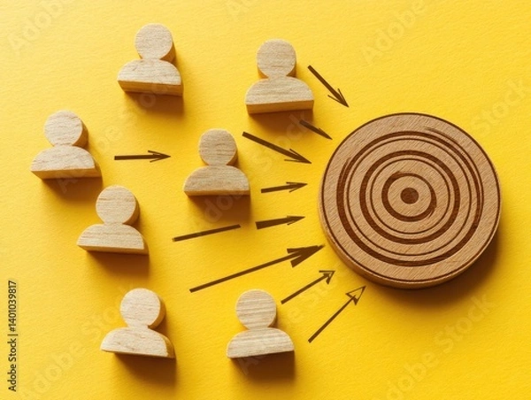 Fototapeta Targeting a specific audience.  Strategies for customer outreach and connection