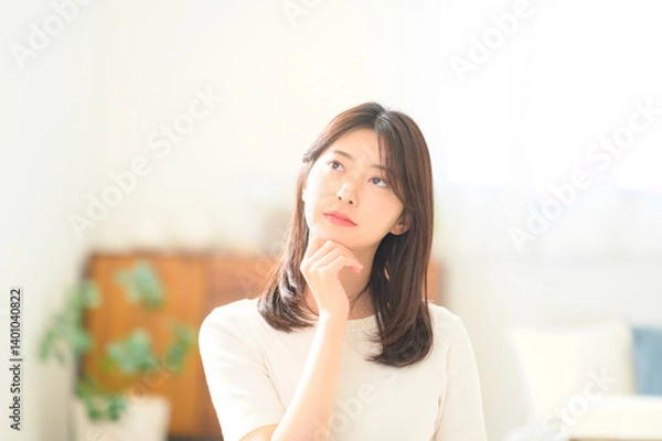 Obraz 考える日本人女性