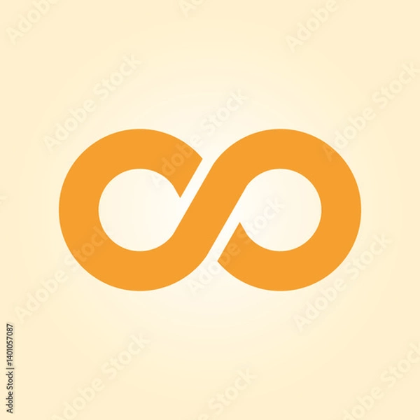 Obraz Infinity trendy icon upright abstract vector illustration colorful artwork beautiful design