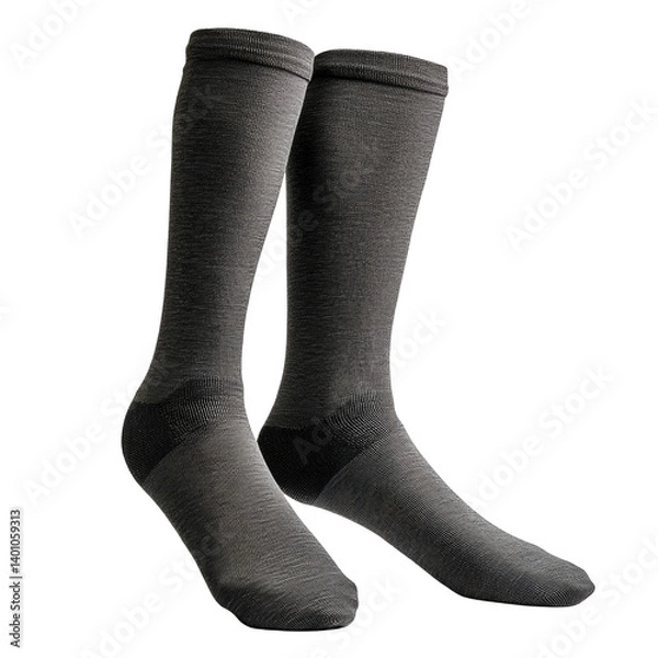 Fototapeta Long Flight Compression Socks on transparent background