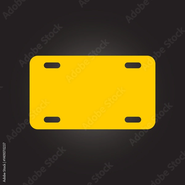 Fototapeta License plate trendy icon moral abstract vector illustration colorful artwork beautiful design
