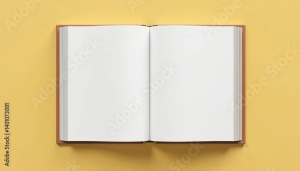 Fototapeta Vertical photo album with blank pages, minimalist design , photography, space