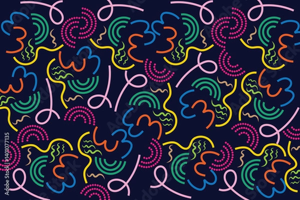 Fototapeta abstract seamless pattern with circles