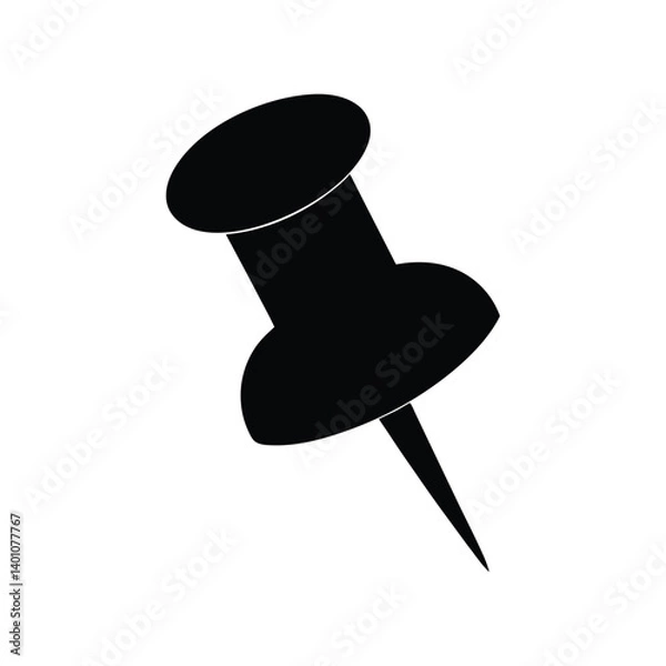 Obraz push pin silhouette