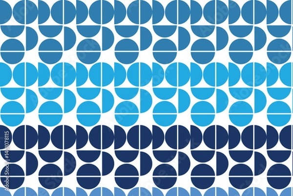 Fototapeta abstract seamless pattern with blue circles