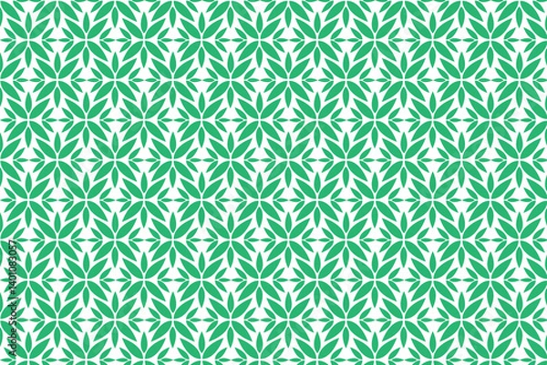 Fototapeta seamless pattern with green leaves