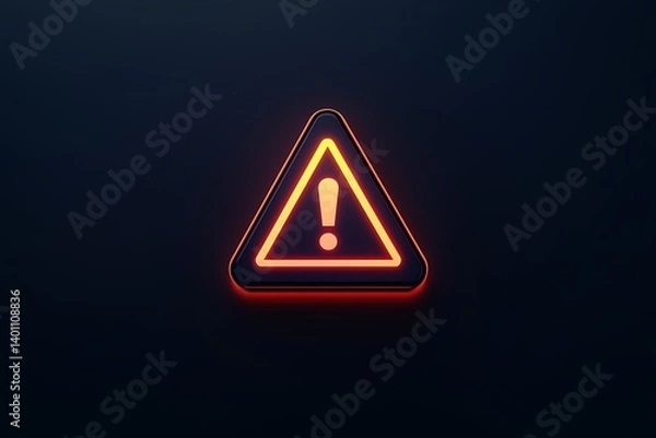 Fototapeta Modern icon of a psychosocial risk alert system in a corporate environment