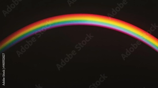 Fototapeta A colorful spectrum arching gracefully across a dark background